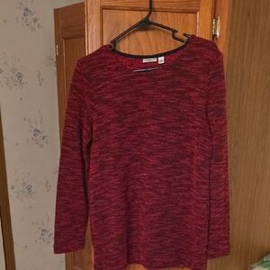 Croft & Barrow Red Women's Sweater Crew Neck